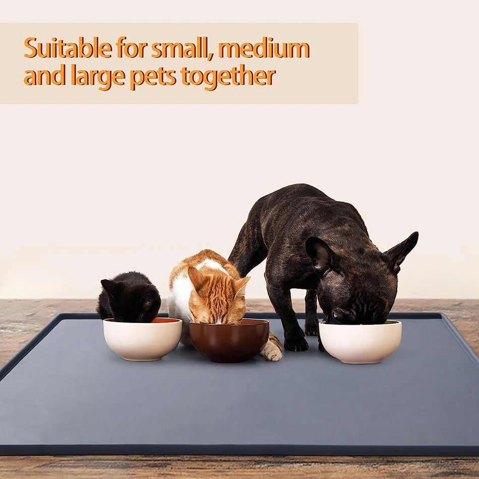 Silicone Pet Food Mat Dog Feeding Mat and Water Bowl Placemat