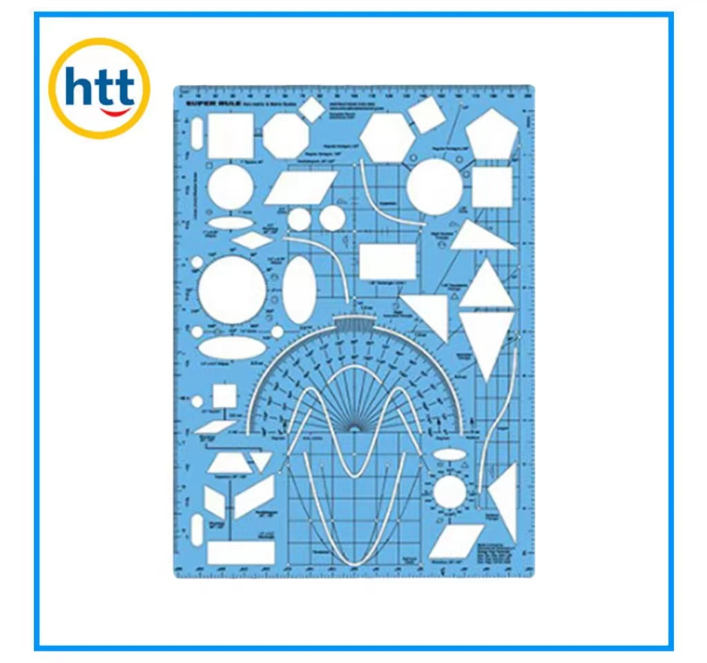 Safe-T Geometry Template with Guide School Ruler